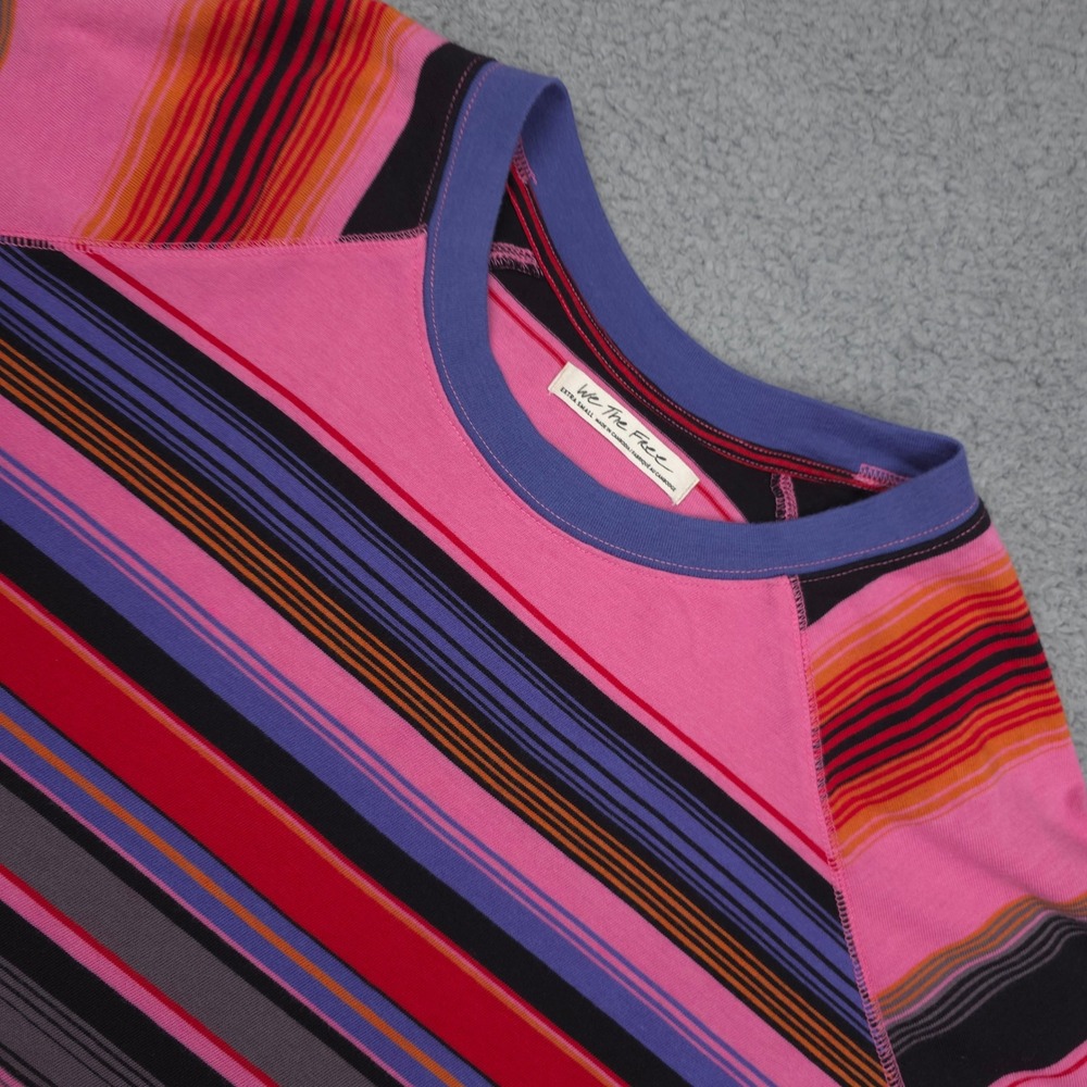 We The Free Boho‎ Striped Crop Top Long Sleeve Colorful Pullover Extra Small
